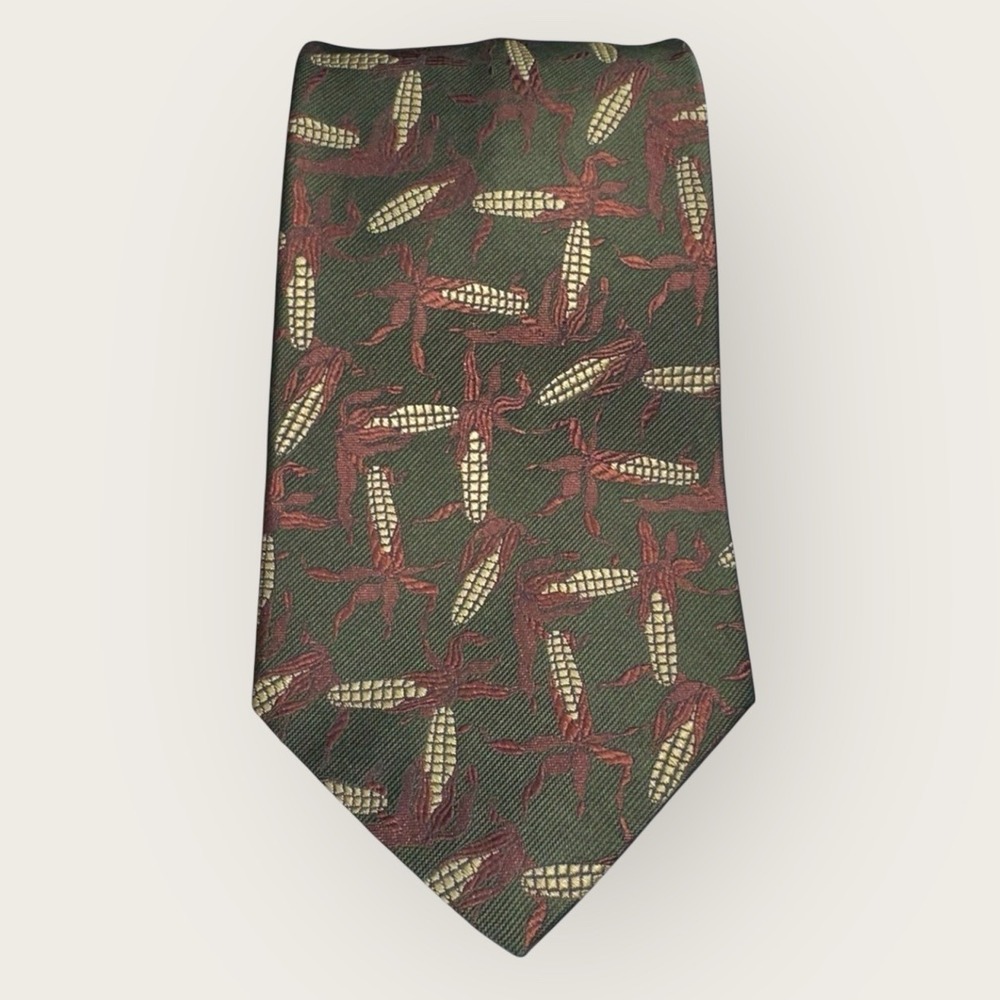 Vintage CHAPS Ralph Lauren Mens Tie Harvest Corn Autumn - 58"